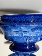 Load image into Gallery viewer, Historical Staffordshire Blue Soup Tureen Capital At Harrisburg Pa 1825
