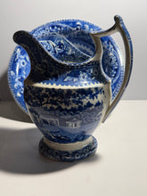 Load image into Gallery viewer, Historical Staffordshire Bowl And Pitcher Set Upper Ferry Bridge Philadelphia
