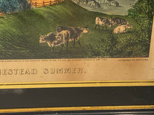 Load image into Gallery viewer, Original Currier &amp; Ives Print American Homestead Summer Great Condition
