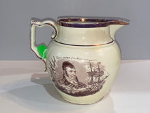 Load image into Gallery viewer, Staffordshire war of 1812 Pitcher Pike and Jones Rust Color Transfer
