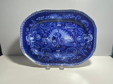 Load image into Gallery viewer, Historical Staffordshire Blue Small Platter Peace And Plenty Ca. 1825 Eagle
