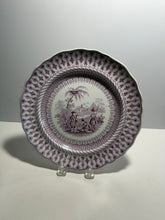Load image into Gallery viewer, Historical Staffordshire Mulberry Transfer Plate Penns Treaty And Indians 1835
