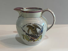 Load image into Gallery viewer, Staffordshire Arms of United States Free Trade and Sailors Rights Pitcher
