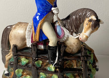 Load image into Gallery viewer, Staffordshire Porcelain Figure Inkwell Of George Washington On Horseback 1830’s
