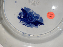 Load image into Gallery viewer, Historical Staffordshire Blue Arms Of New York Dinner Plate
