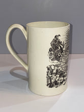 Load image into Gallery viewer, Staffordshire Creamware Liverpool Tankard The World in Planisphere Ca. 1800
