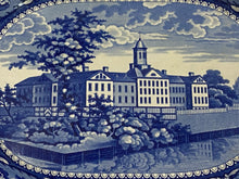 Load image into Gallery viewer, Historical Staffordshire Blue Platter New York Almshouse Ca. 1825
