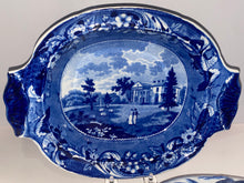 Load image into Gallery viewer, Historical Staffordshire Blue Woodlands Near Philadelphia Vegetable Dish Rare
