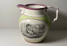 Load image into Gallery viewer, Staffordshire War Of 1812 Captain Jones And Captain Pike Ca. 1815 Luster Green
