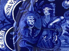 Load image into Gallery viewer, Historical Staffordshire Blue Platter States By Clews Washington
