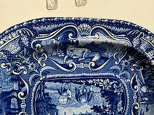 Load image into Gallery viewer, Staffordshire Blue Transfer Small Quadrupeds Platter Horses
