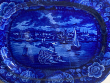 Load image into Gallery viewer, Historical Staffordshire Blue Platter Detroit Michigan Ca. 1825 Rare
