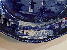 Load image into Gallery viewer, Historical Staffordshire Capital At Washington Medallion Soup Plate Jefferson Lafayette
