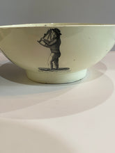 Load image into Gallery viewer, Staffordshire Liverpool Punch Bowl John Adams President John Jeffers Polychrome American Ship
