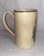 Load image into Gallery viewer, Staffordshire Creamware Liverpool Tankard America Declared Independent July 4
