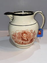 Load image into Gallery viewer, Staffordshire War Of 1812 Pitcher Commodore Perry Captain Pike 1815
