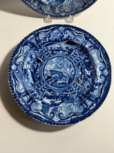 Load image into Gallery viewer, Staffordshire Blue Transfer Quadrupeds Plate River Otter Ca. 1825
