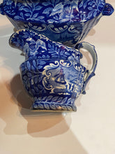 Load image into Gallery viewer, Historical Staffordshire Blue Tea Set with View of Quebec Canada Ca. 1825
