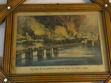 Load image into Gallery viewer, Original Currier and Ives print The Fall of Richmond Va. on the Night of April 2nd 1865
