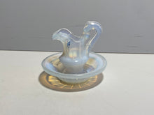 Load image into Gallery viewer, Boston And Sandwich Glass Lacy Opalescent Panel Toy Pitcher And Basin
