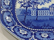 Load image into Gallery viewer, Historical Staffordshire Blue Platter Pennsylvania Hospital Philadelphia Ca. 1825

