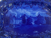 Load image into Gallery viewer, Historical Staffordshire Blue Platter LaGrange Lafayette’s Residence

