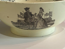 Load image into Gallery viewer, Staffordshire Creamware Liverpool Bowl Success to the Trade of America Ca. 1800
