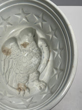 Load image into Gallery viewer, 19th Century Ironstone Pudding Mold With Eagle And Stars Patriotic Pearlware
