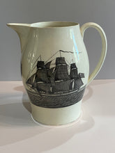 Load image into Gallery viewer, Staffordshire Creamware Liverpool Pitcher Washington in Glory and American Ship
