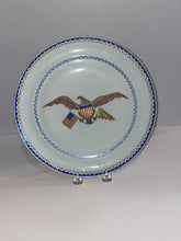 Load image into Gallery viewer, Antique Chinese Export Porcelain Plate Seal of United States with American Flag and China Flag
