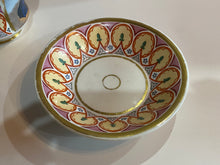 Load image into Gallery viewer, 19th Century Hand Painted Porcelain Cup and Saucers General Lafayette
