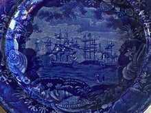 Load image into Gallery viewer, Historical Staffordshire Blue Macdonough’s Victory Plate 9 1/8” Ca. 1825
