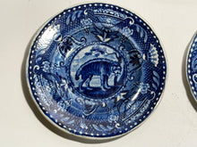 Load image into Gallery viewer, Staffordshire Blue Transfer Quadrupeds Cup Plate Hyena Ca. 1825
