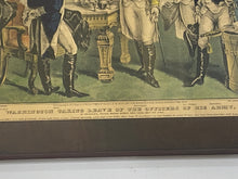 Load image into Gallery viewer, Original N. Currier &amp; Ives Print Washington Taking Leave Of The Officers Of Army
