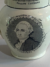 Load image into Gallery viewer, Staffordshire General Lafayette and George Washington Republicans Pitcher 6 1/8” tall
