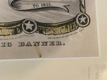 Load image into Gallery viewer, Original Currier and Ives Print Grand, National, Whig Banner Zachary Taylor Millard Fillmore
