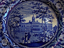 Load image into Gallery viewer, Historical Staffordshire Blue Plate New York City Hall
