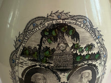 Load image into Gallery viewer, Staffordshire Creamware Liverpool Pitcher Proscribed Patriots with Jefferson Eagle and Ship
