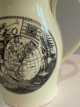 Load image into Gallery viewer, Staffordshire Creamware Liverpool Pitcher Map of East Coast Success To Trade American Ship
