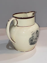 Load image into Gallery viewer, Staffordshire War of 1812 Pitcher Commodore Bainbridge and Major Genl. Brown Ca. 1815
