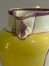 Load image into Gallery viewer, Staffordshire War or 1812 Pitcher Captain Hull and Pike Yellow Background
