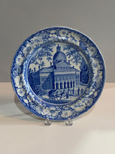 Load image into Gallery viewer, Historical Staffordshire Blue Dinner Plate Boston State House By Wood
