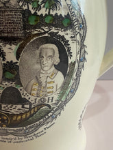 Load image into Gallery viewer, Staffordshire Creamware Liverpool Pitcher Proscribed Patriots with Jefferson Eagle and Ship
