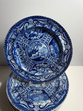 Load image into Gallery viewer, Staffordshire Blue Transfer Dinner Plate Quadrupeds Lion Ca. 1825
