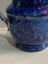 Load image into Gallery viewer, Historical Staffordshire Blue Large Pitcher American Navel Heros
