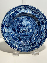 Load image into Gallery viewer, Staffordshire Blue Transfer Quadrupeds Plate of Spotted Dog Ca. 1825
