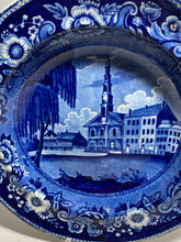 Load image into Gallery viewer, Historical Staffordshire Soup Plate Church Building Murray Street NY Ca. 1825
