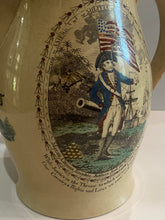 Load image into Gallery viewer, Staffordshire Creamware Liverpool Pitcher American Milita And Ship Ca. 1800
