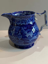 Load image into Gallery viewer, Historical Staffordshire Blue Lafayette At Franklins Tomb Pitcher
