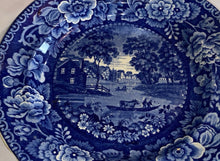 Load image into Gallery viewer, Historical Staffordshire Blue Plate With View Of Albany New York 1825
